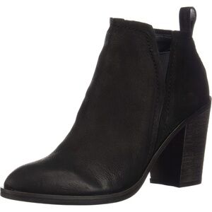 Dolce Vita Women's Size 9 Black Smooth Leather Simone Heeled Bootie Double Gore
